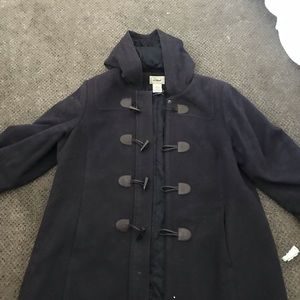 L.L Bean Women’s Toggle Purple Wool Winter Jacket